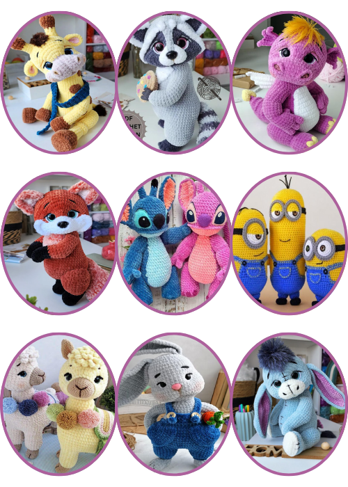 All in one wild animals crochet patterns