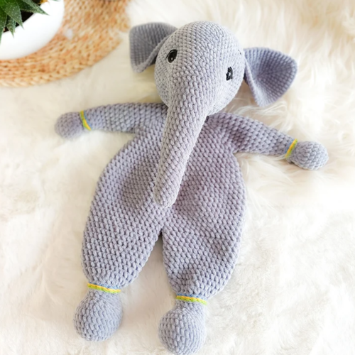 Elephant Snuggler Crochet Pattern | Amigurumi crochet pattern