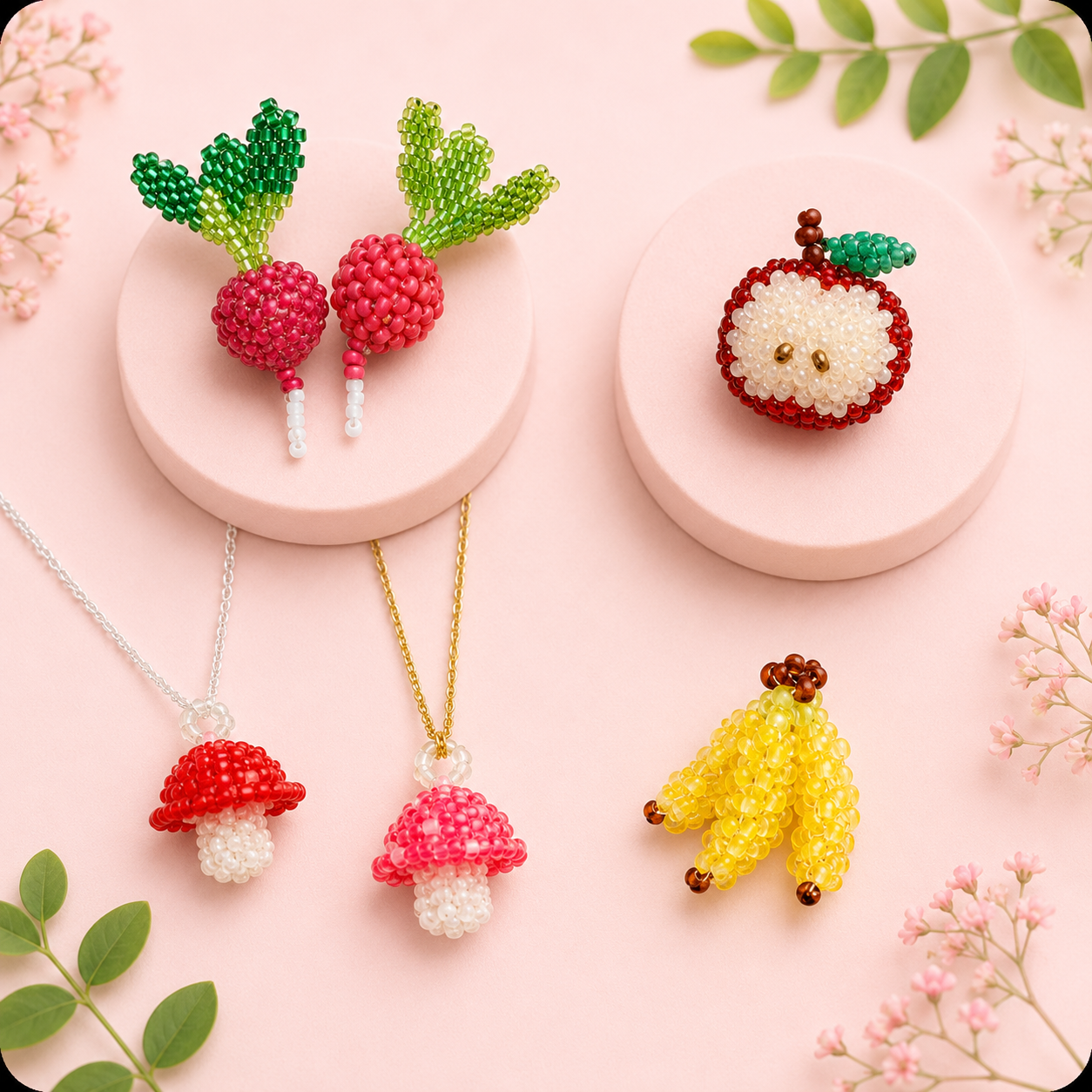 Cute Fruits & Forest Beading Pattern Bundle