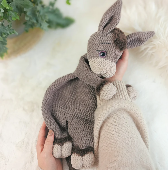 Donkey Snuggler Crochet Pattern , Crochet Comforter