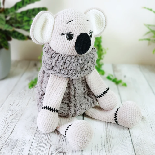 Crochet Koala Pajama Bag Pattern, Koala Crochet PATTERN