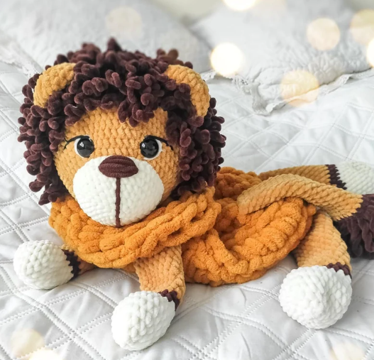 Crochet Pajama Bag Pattern, Lion Crochet PATTERN,